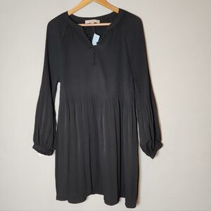 NWT Ann Taylor Loft Black Pleated Swing Dress Size XLP XL Petite